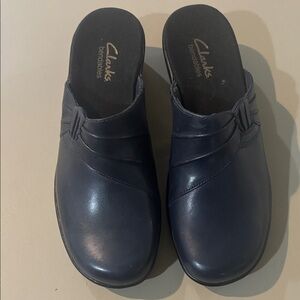 Clarks Women's Navy Mules New No Box Size 6